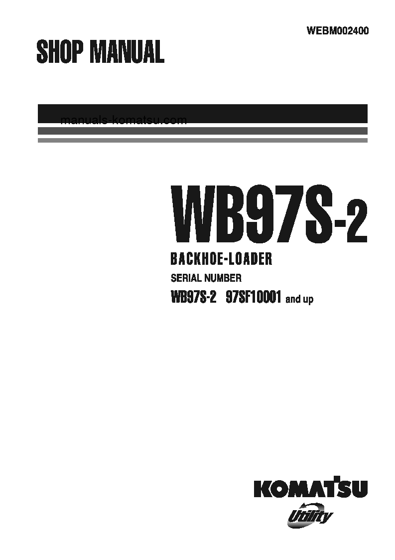 WB97S-2(ITA) S/N 97SF10001-97SF10280 Shop (repair) manual (English)