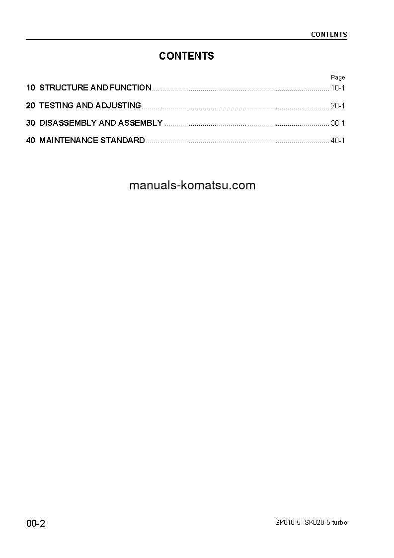 Protected: SK820-5(ITA) S/N 37BTF50003-37BTF50110 Shop (repair) manual (English)