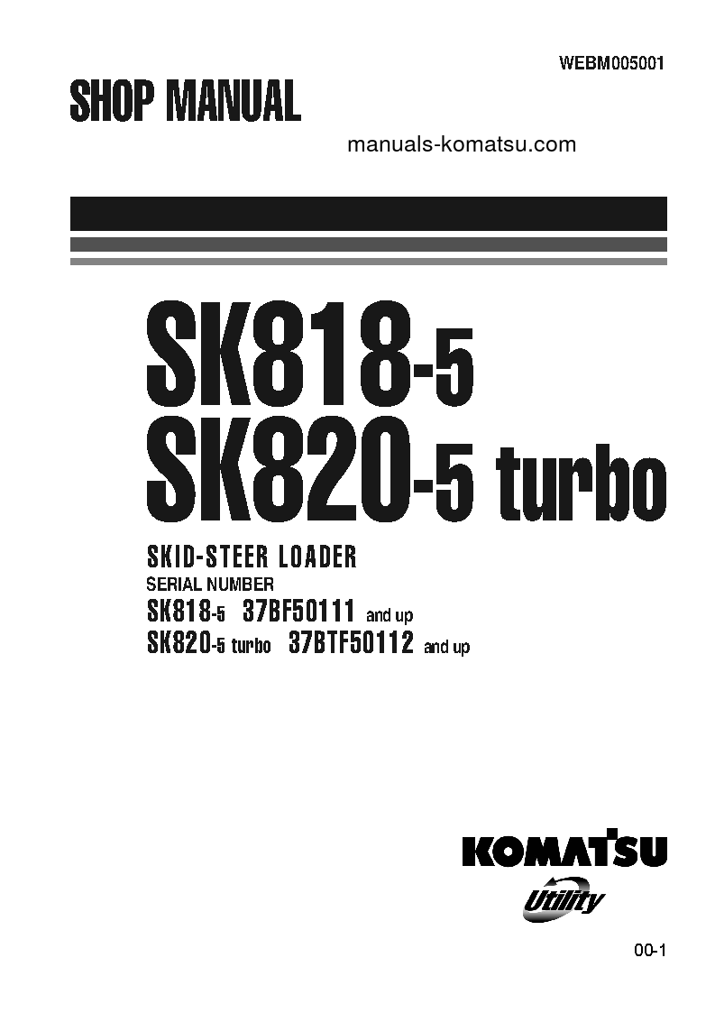 Protected: SK820-5(ITA)-TURBO S/N 37BTF50112-UP Shop (repair) manual (English)