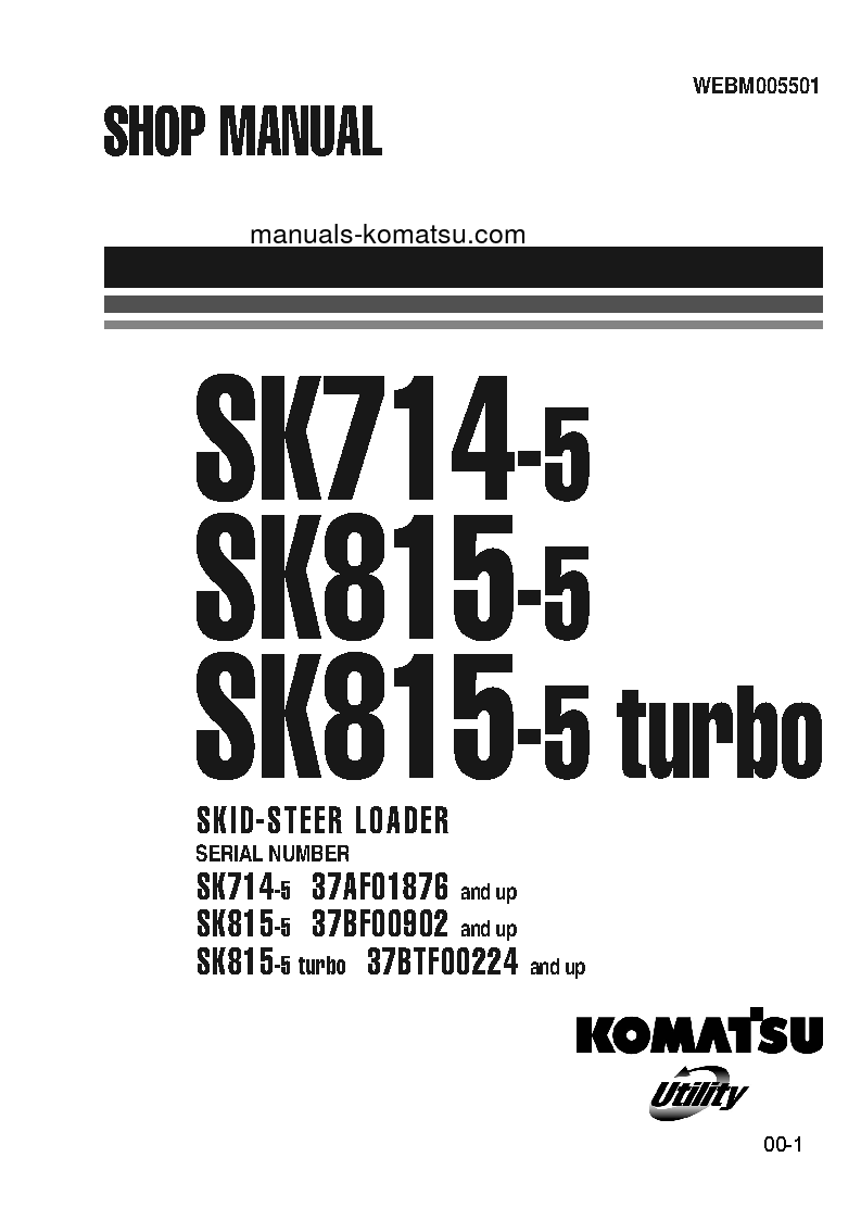 Protected: SK714-5(ITA)-/ S/N 37AF01876-UP Shop (repair) manual (English)