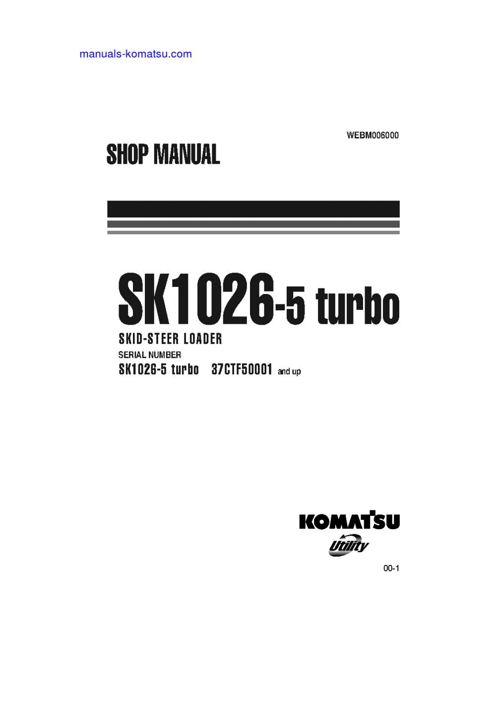SK1026-5(ITA) S/N 37CTF50001-UP Shop (repair) manual (English)