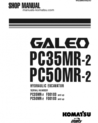 PC35MR-2(ITA) S/N F00103-UP Shop (repair) manual (English)