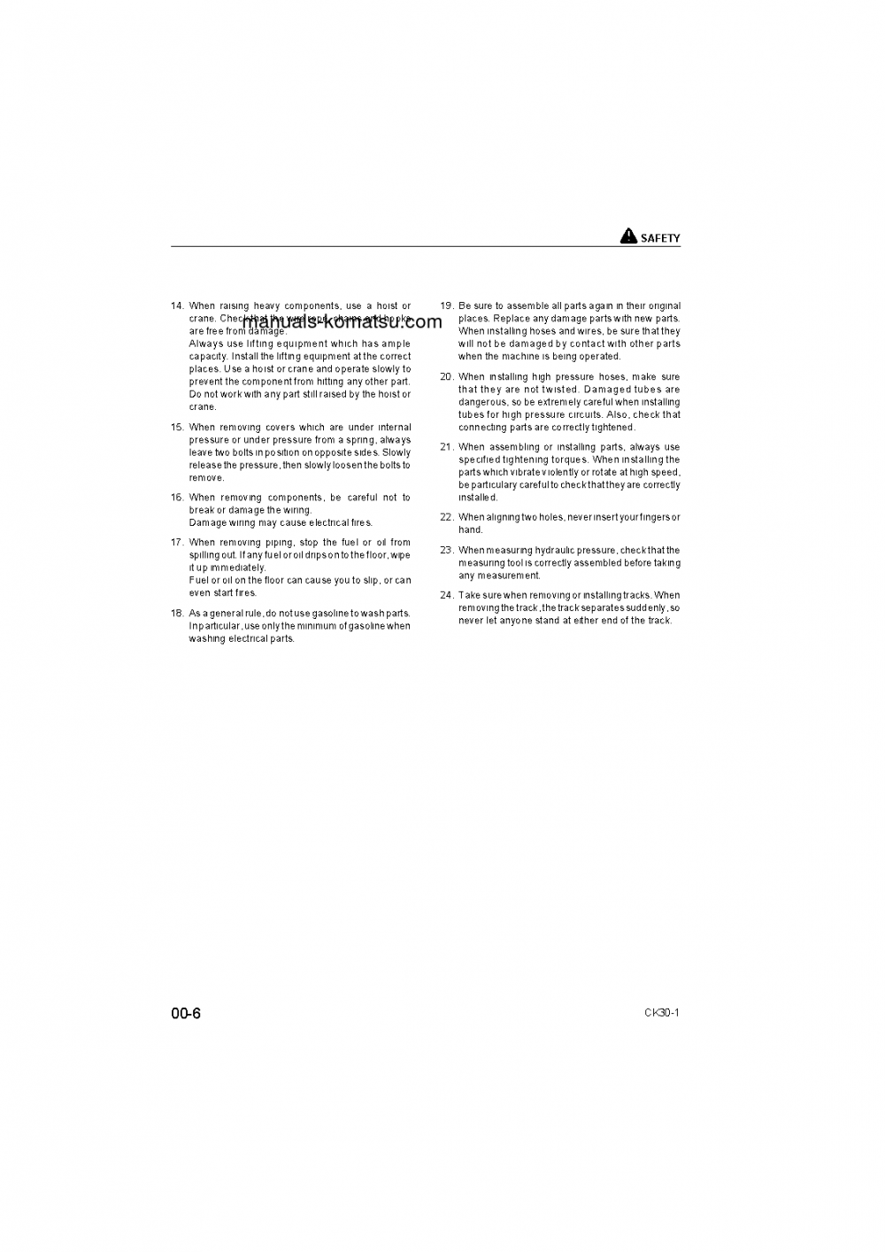 Protected: CK30-1(ITA) S/N F00003-UP Shop (repair) manual (English)