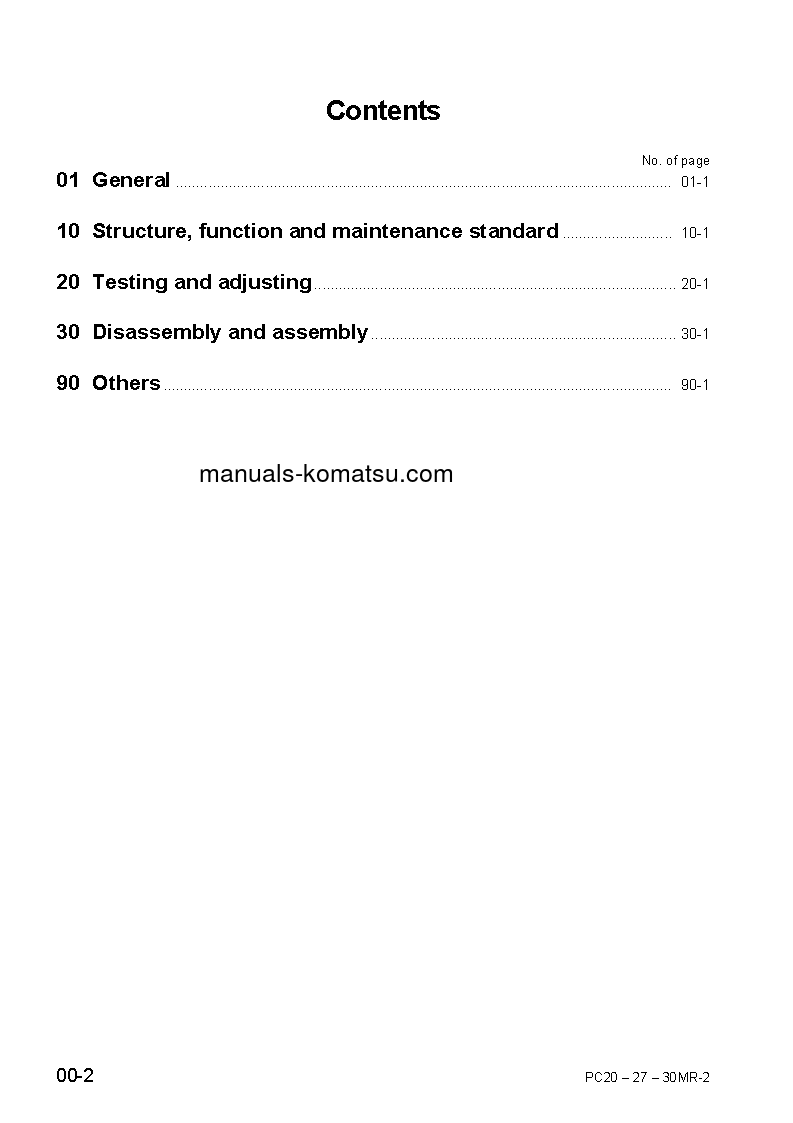 Protected: PC20MR-2(ITA) S/N F00003-UP Shop (repair) manual (English)