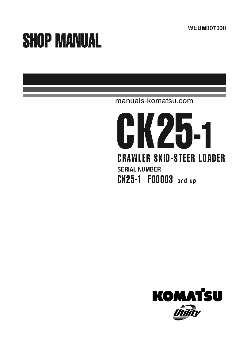 CK25-1(ITA) S/N F00003- Shop (repair) manual (English)