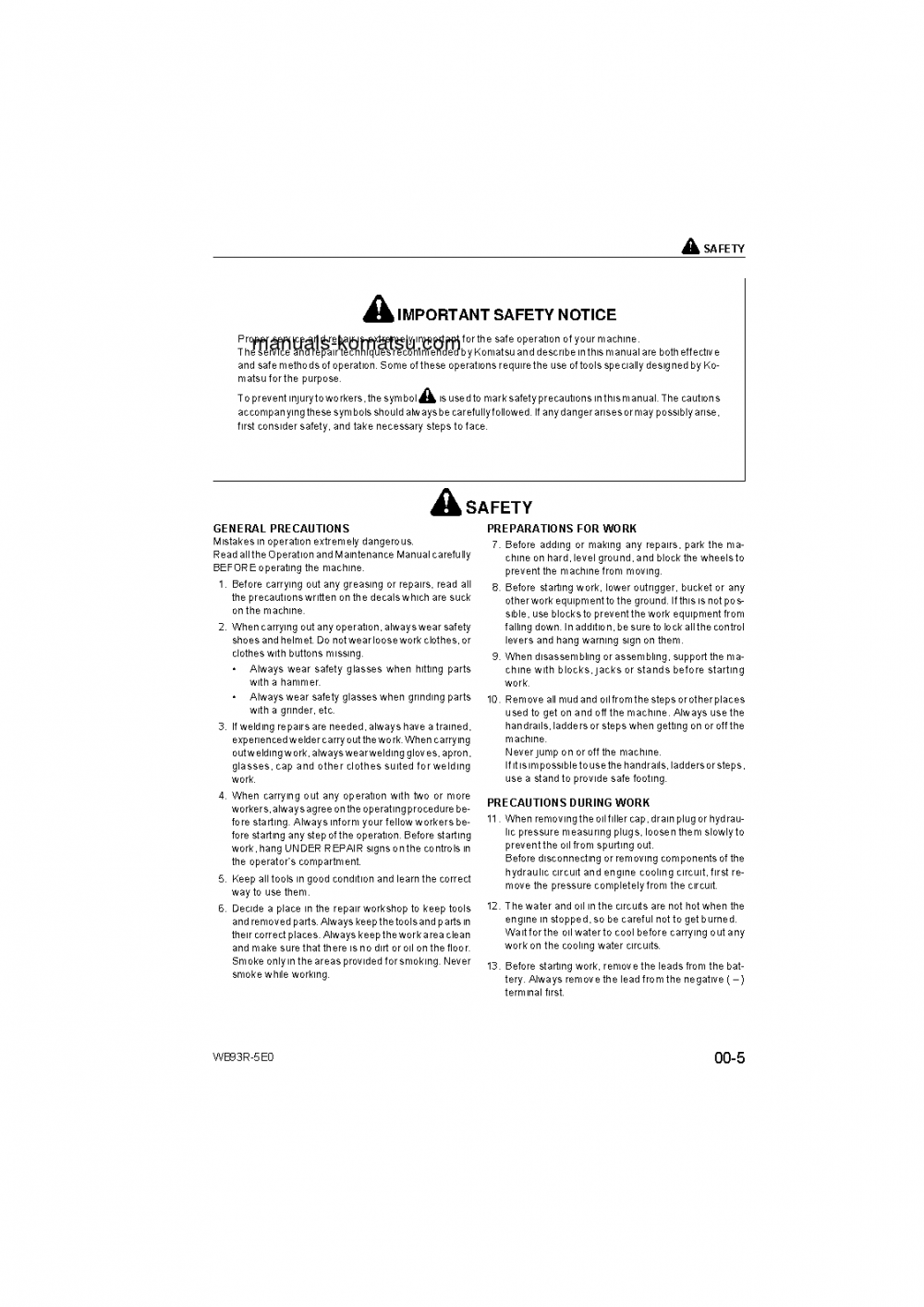 Protected: WB93R-5(ITA)-TIER 3 S/N F60003-UP Shop (repair) manual (English)