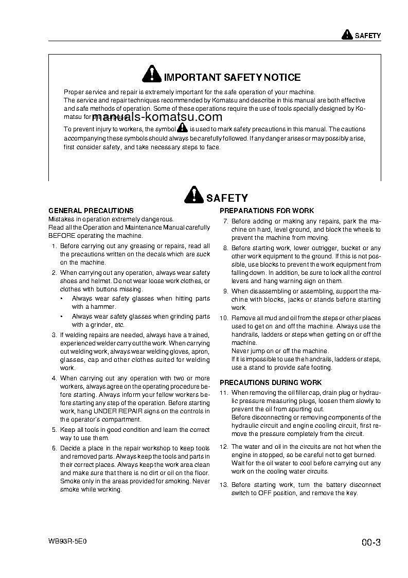 Protected: WB93R-5(ITA)-TIER 3 S/N F61569-UP Shop (repair) manual (English)