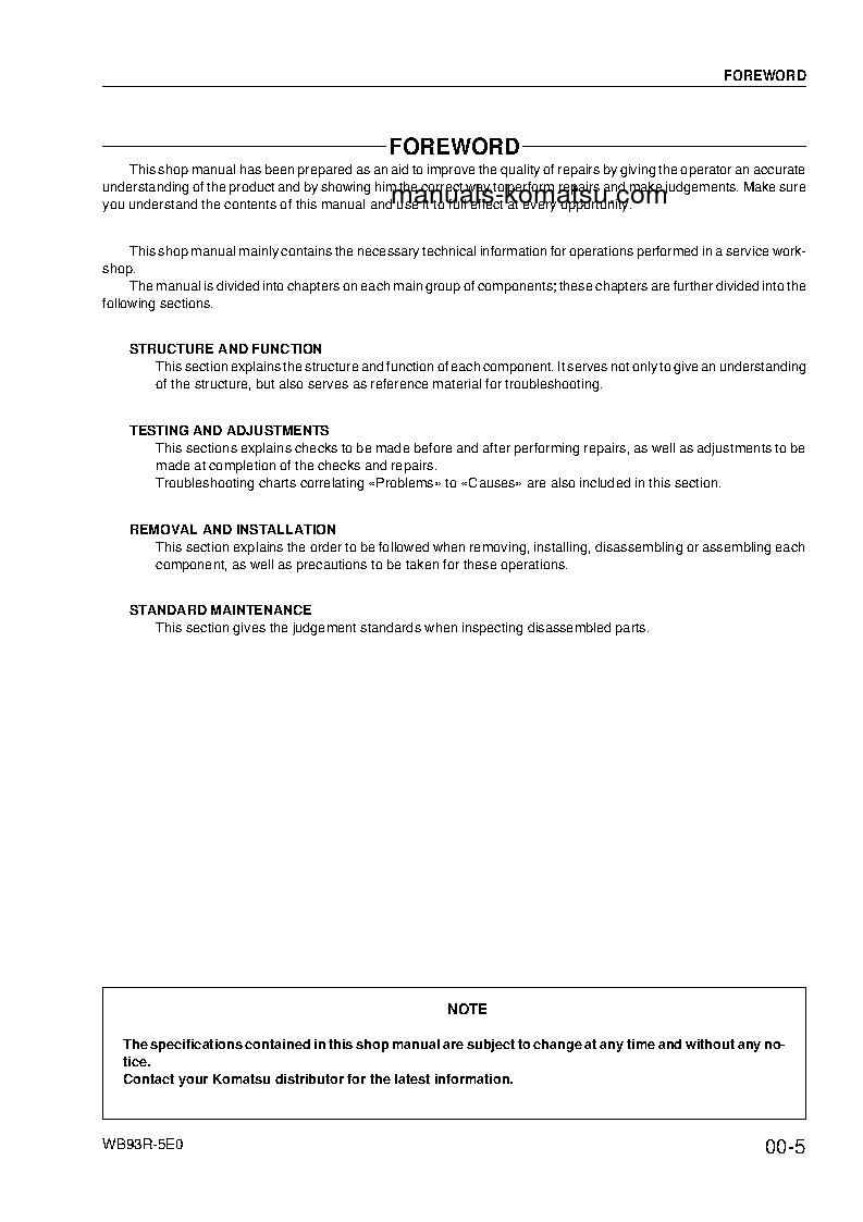 Protected: WB93R-5(ITA)-TIER 3 S/N F61569-UP Shop (repair) manual (English)