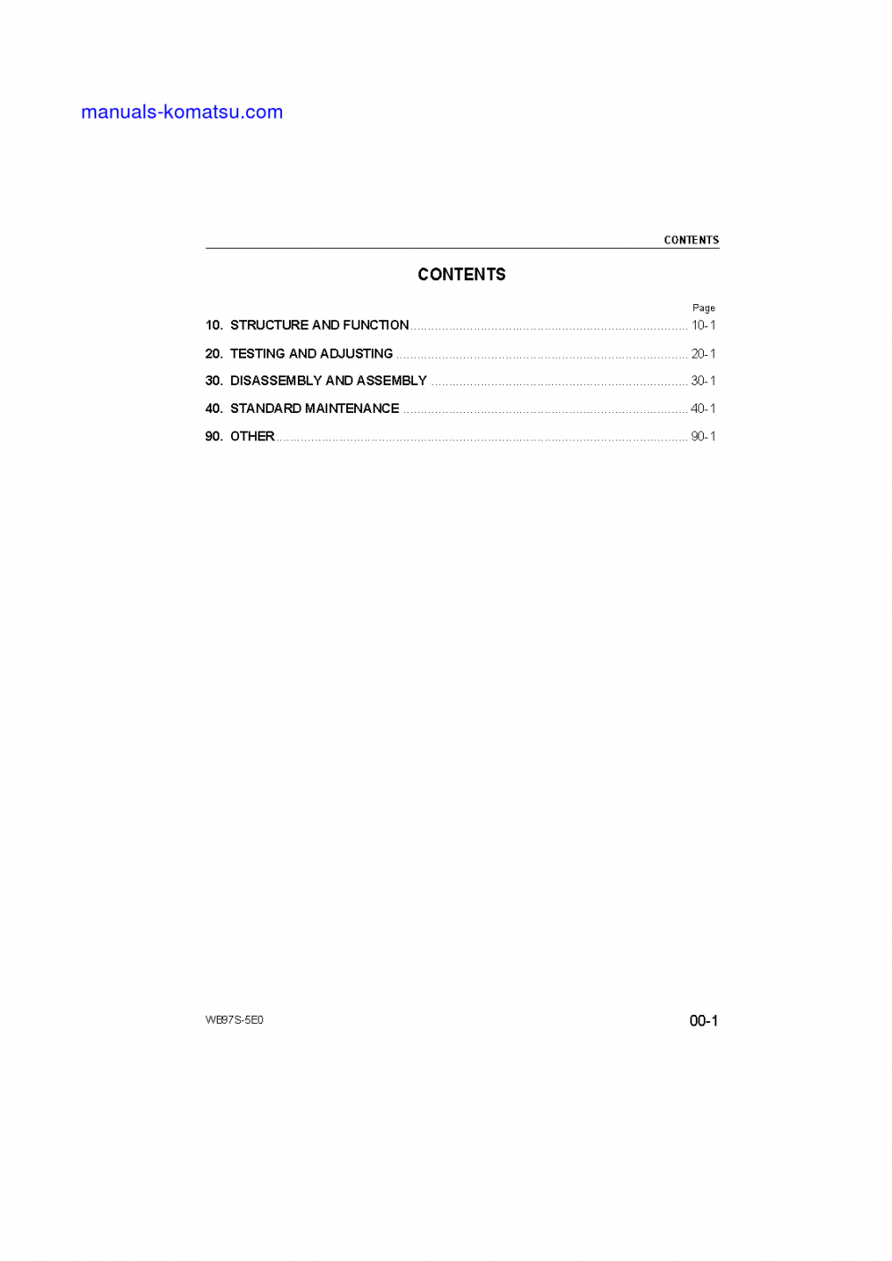 Protected: WB97S-5(ITA)-TIER 3 S/N F30003-UP Shop (repair) manual (English)