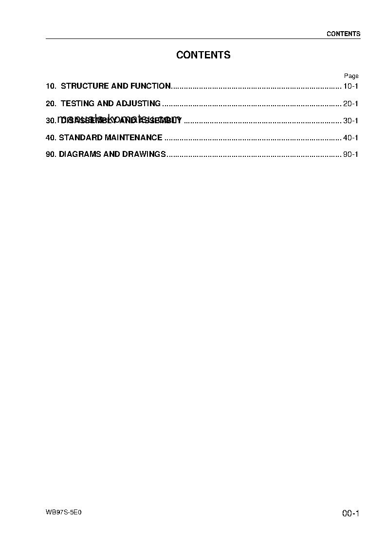 Protected: WB97S-5(ITA)-TIER 3 S/N F30451-UP Shop (repair) manual (English)