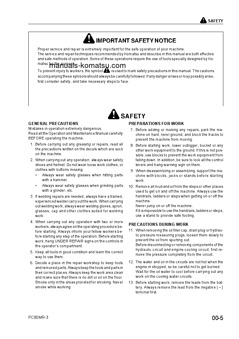Protected: PC80MR-3(ITA) S/N F00003-UP Shop (repair) manual (English)