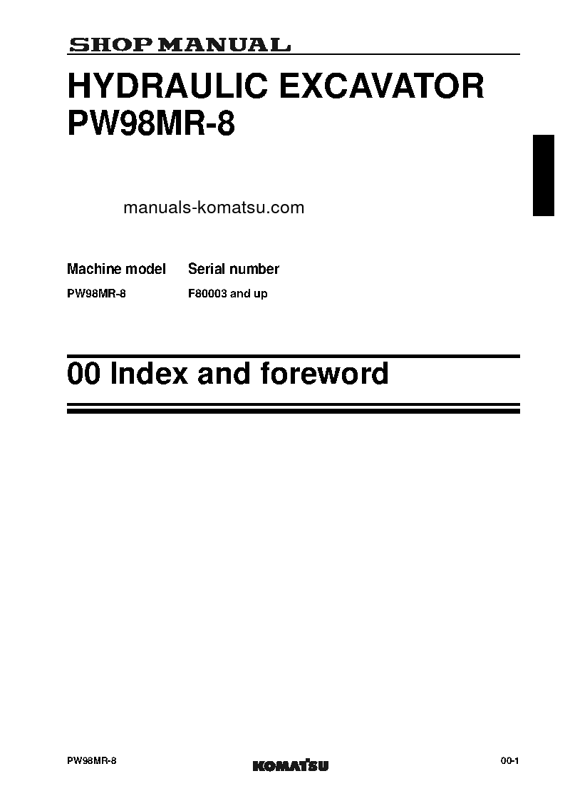 Protected: PW98MR-8(ITA) S/N F80003-UP Shop (repair) manual (English)