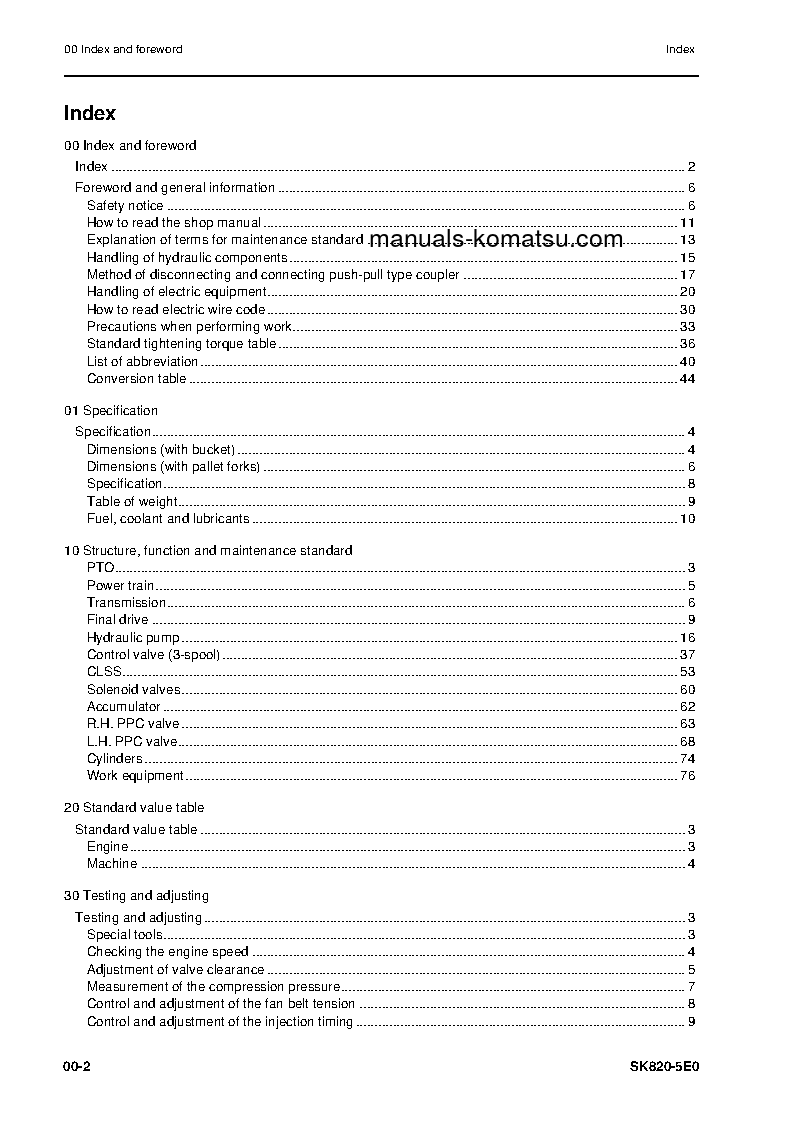 Protected: SK820-5(ITA) S/N F60002-UP Shop (repair) manual (English)