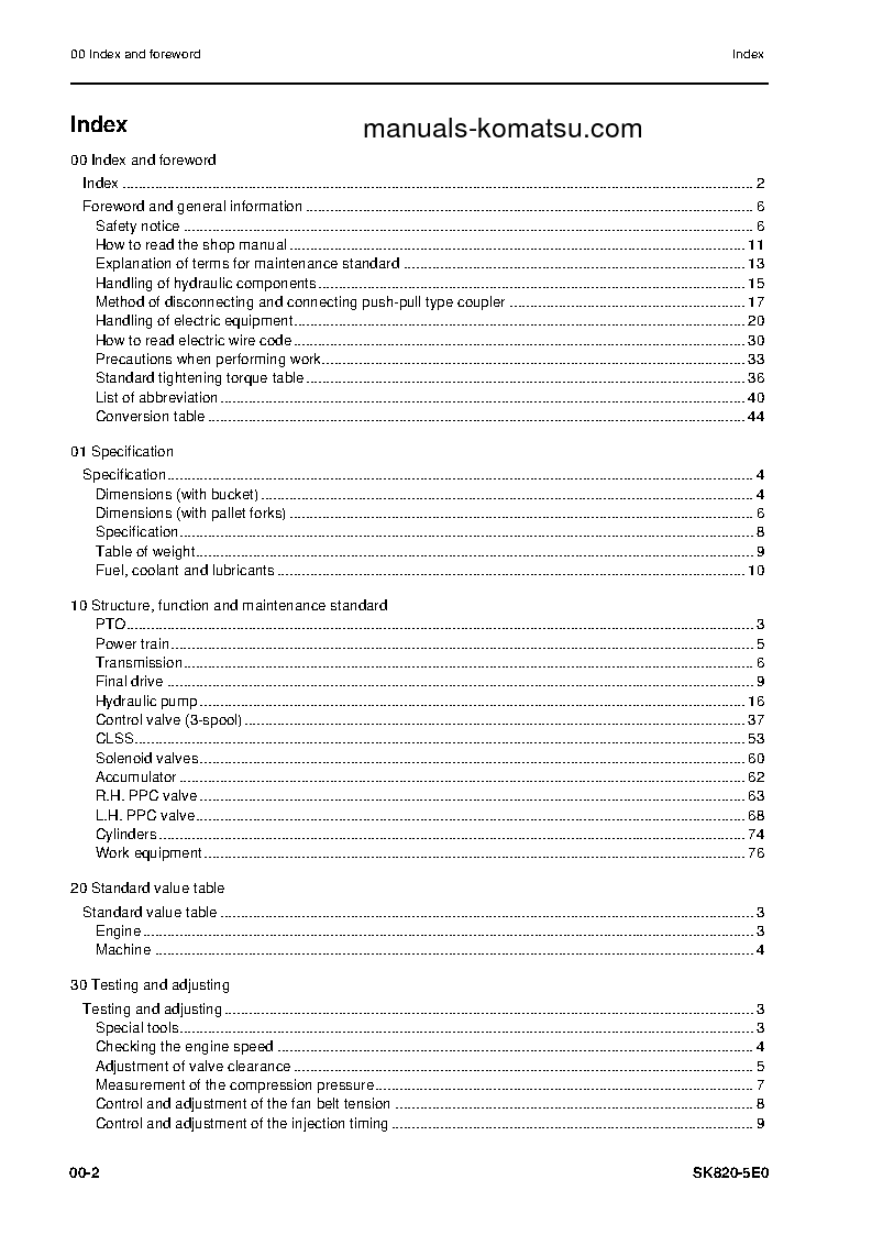 Protected: SK820-5(ITA) S/N F60003-UP Shop (repair) manual (English)