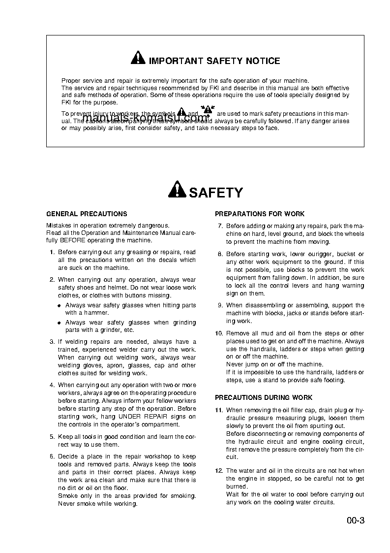 Protected: PW95-1(ITA) S/N 0007-UP Shop (repair) manual (English)