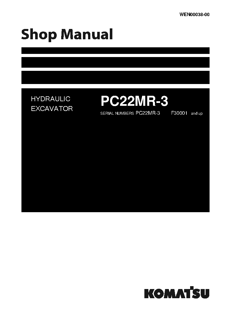 PC22MR-3(ITA) S/N F30001-UP Shop (repair) manual (English)
