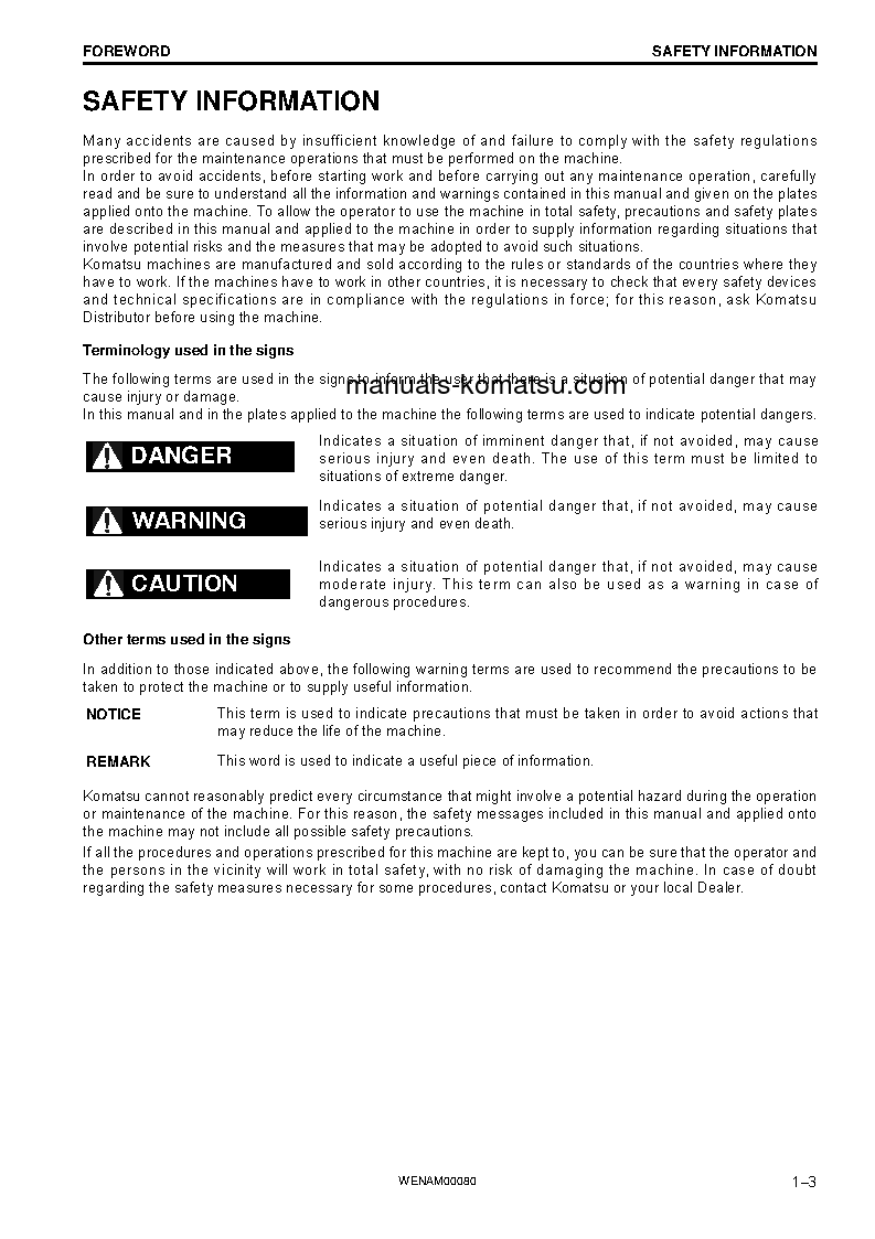 Protected: WB97R-5(ITA)-TIER 3 S/N F90001-UP Operation manual (English)