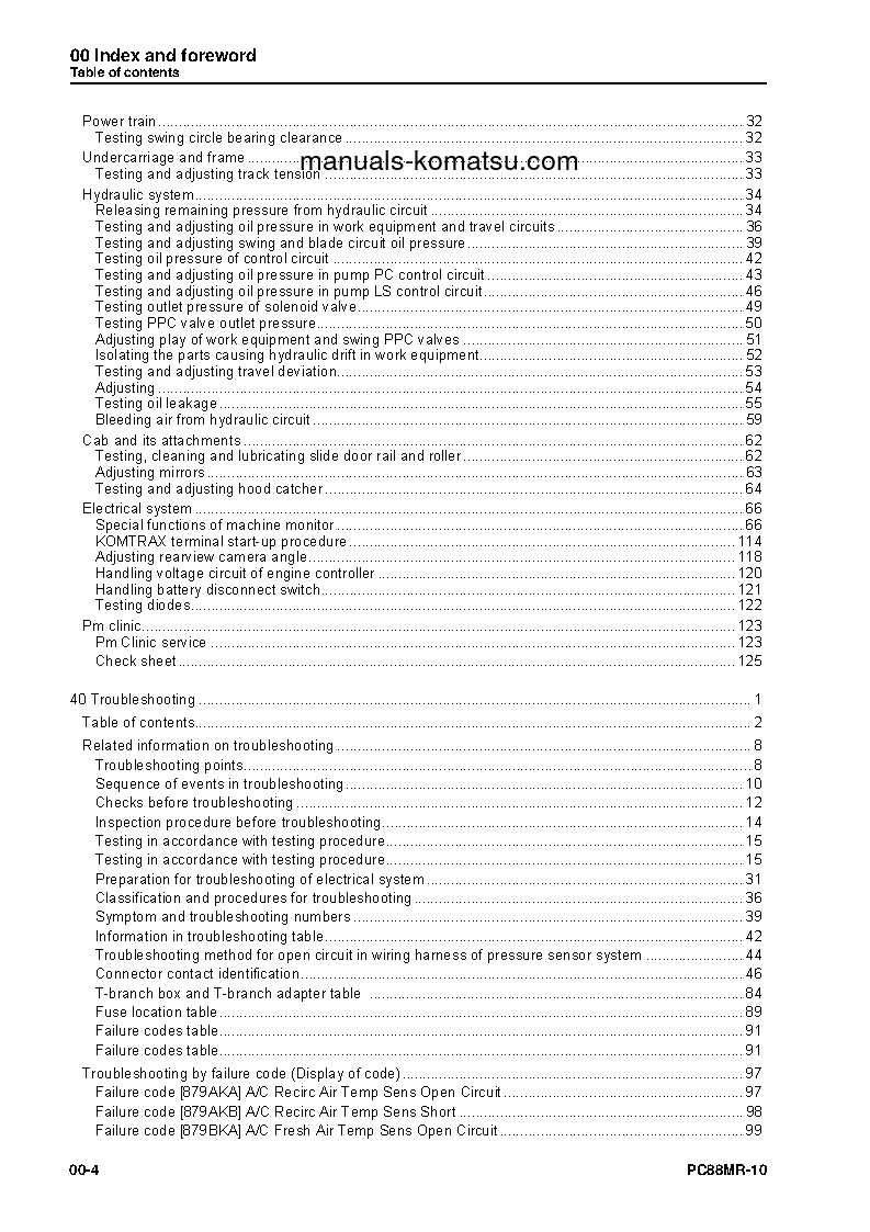 Protected: PC88MR-10(ITA) S/N F10003-UP Shop (repair) manual (English)