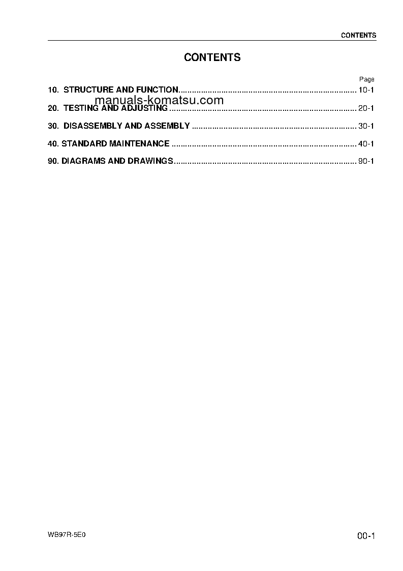 Protected: WB97R-5(ITA)-TIER 3 S/N F90001-UP Shop (repair) manual (English)