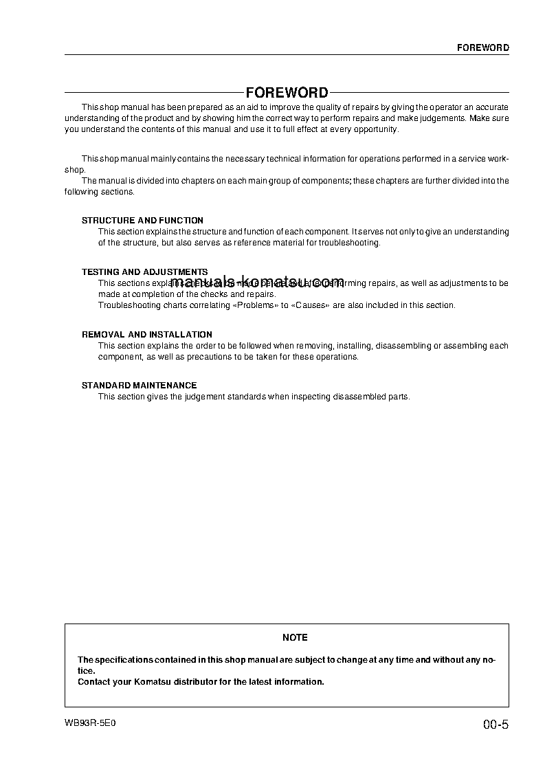 Protected: WB93R-5(ITA)-TIER 3 S/N F70001-UP Shop (repair) manual (English)