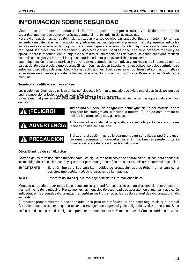 Protected: WB97R-5(ITA)-TIER 3 S/N F90001-UP Operation manual (Spanish)