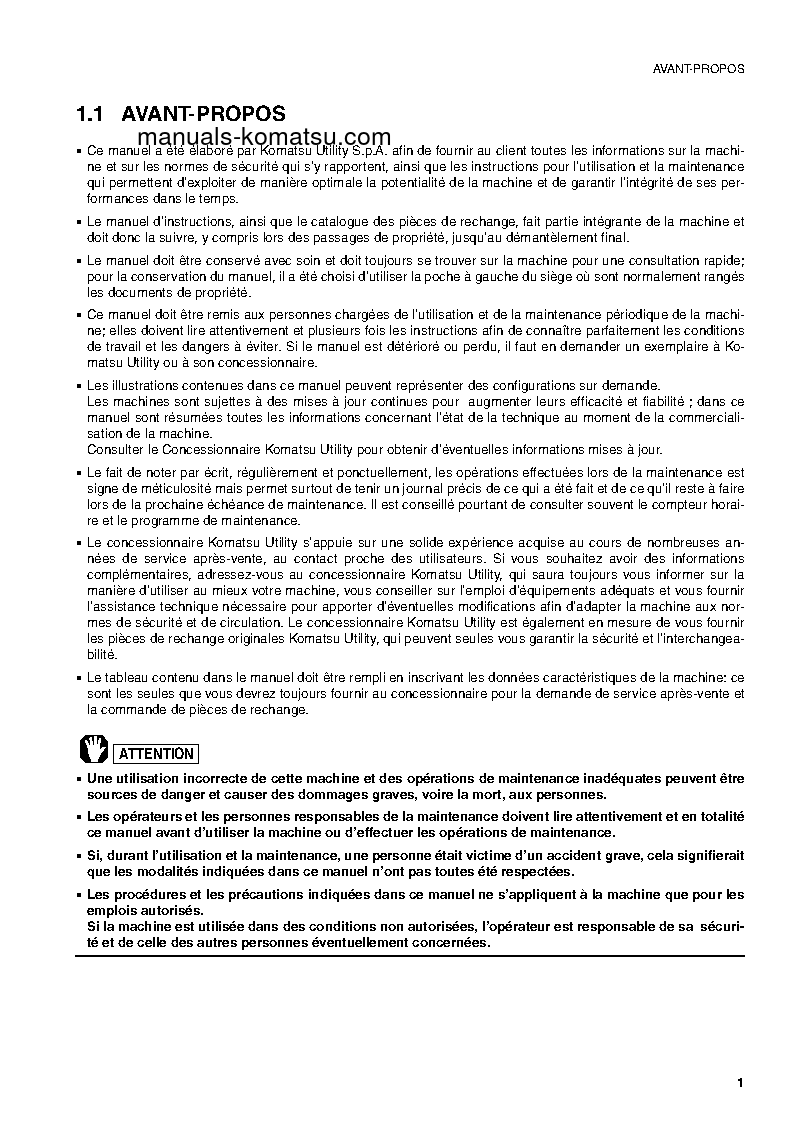 Protected: PC78US-6(ITA) S/N 4562-UP Operation manual (French)