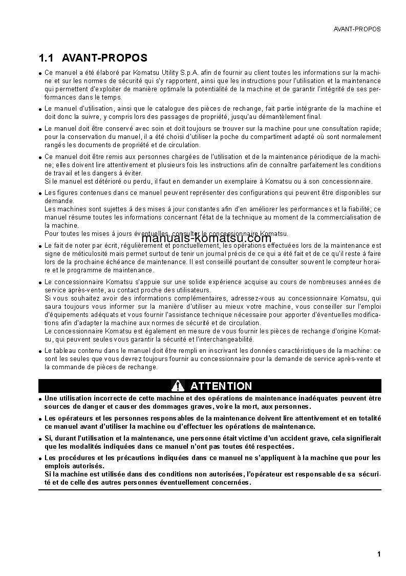 Protected: SK1020-5(ITA) S/N 37CF80018-UP Operation manual (French)