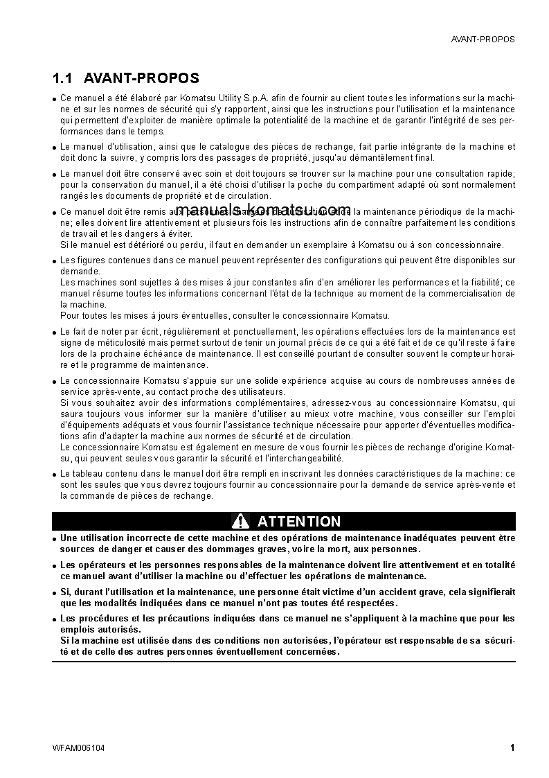 Protected: CK20-1(ITA) S/N F00271-UP Operation manual (French)