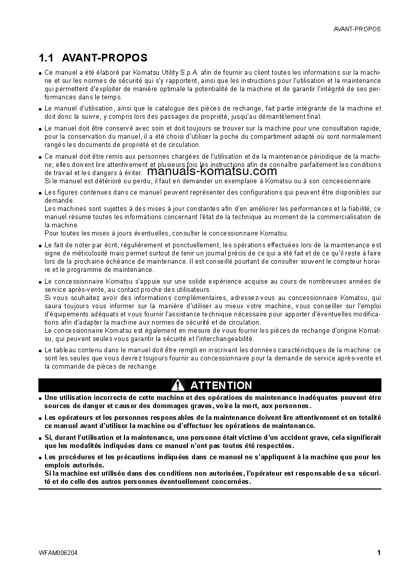 Protected: CK30-1(ITA) S/N F00198-UP Operation manual (French)