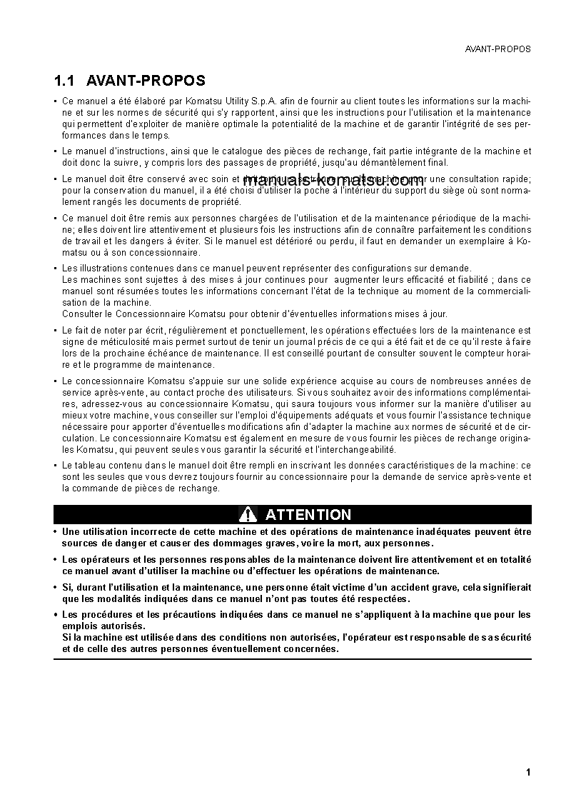 Protected: PC27MR-2(JPN) S/N 15001-UP Operation manual (French)