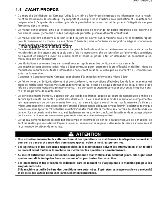 PC18MR-2(JPN) S/N 15001-UP Operation manual (French)