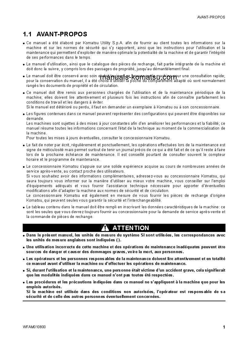 Protected: SK1020-5(ITA)-TURBO S/N F00678-UP Operation manual (French)