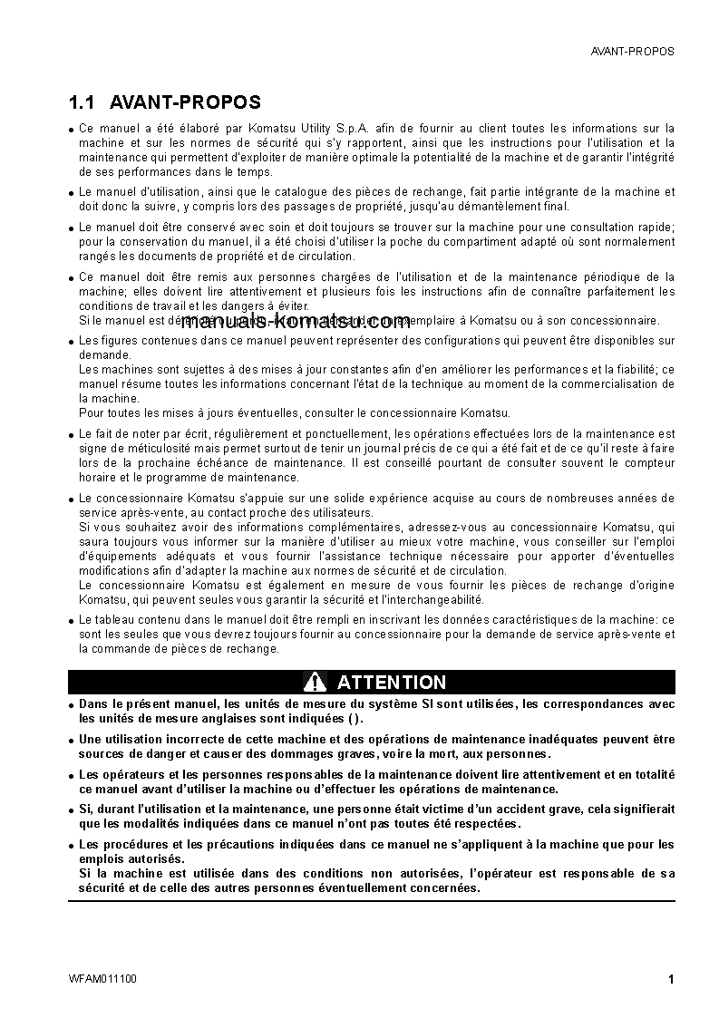 Protected: CK25-1(ITA) S/N F00092-UP Operation manual (French)