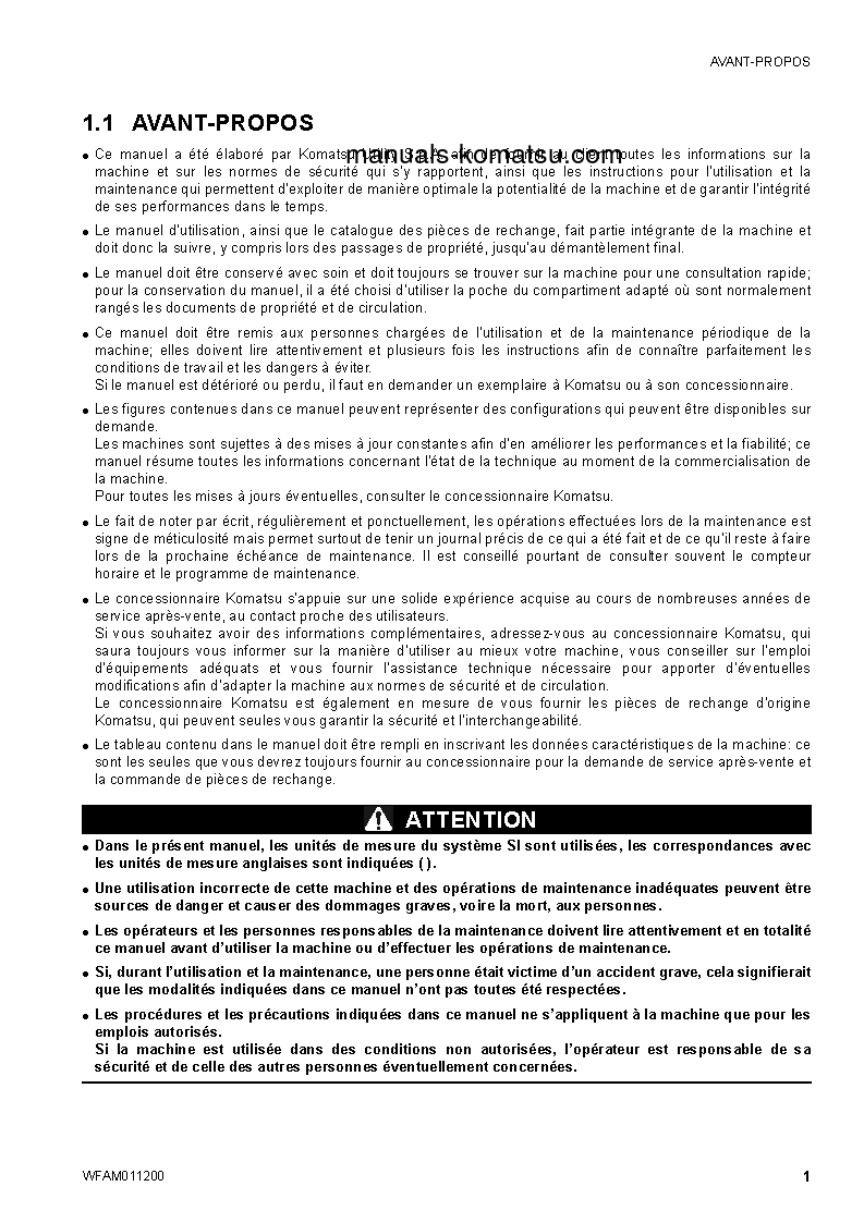 Protected: CK30-1(ITA) S/N F00211-UP Operation manual (French)