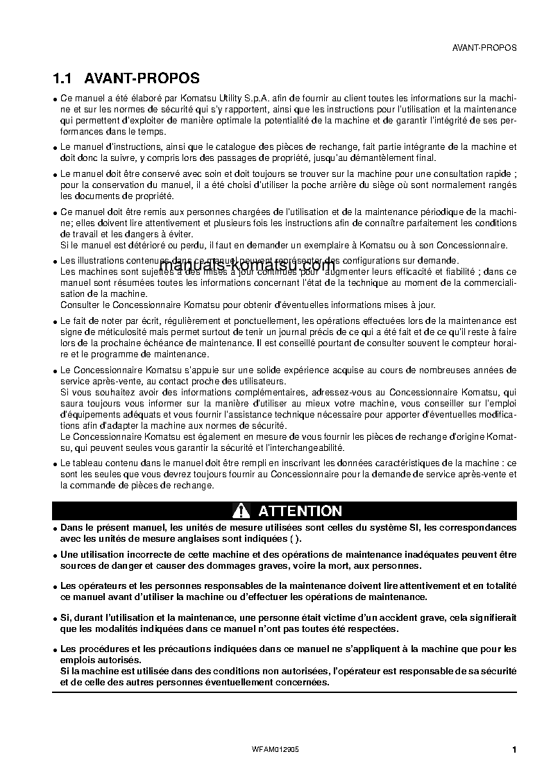 Protected: PC80MR-3(ITA) S/N F00270-UP Operation manual (French)