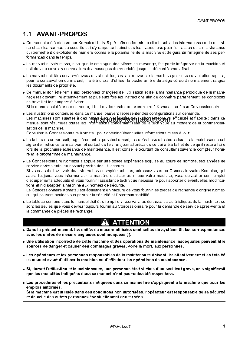 Protected: PC80MR-3(ITA) S/N F00430-UP Operation manual (French)