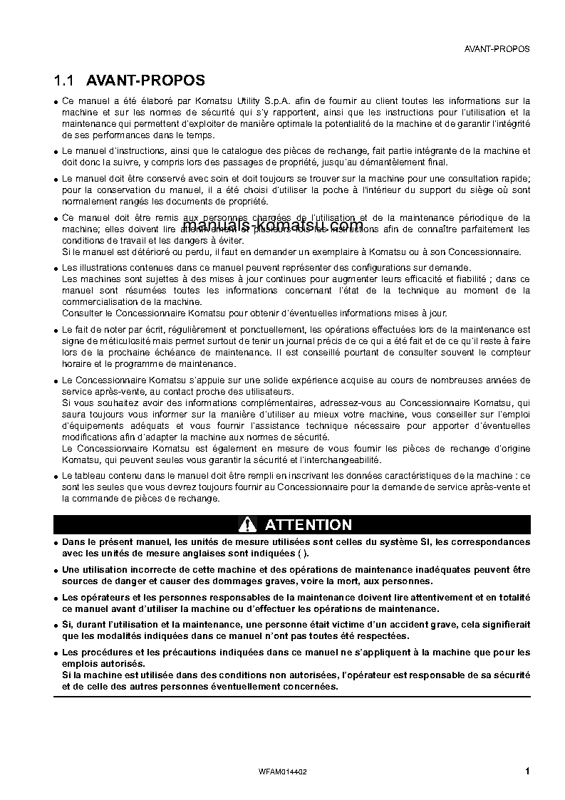Protected: PC55MR-3(ITA) S/N F30561-UP Operation manual (French)