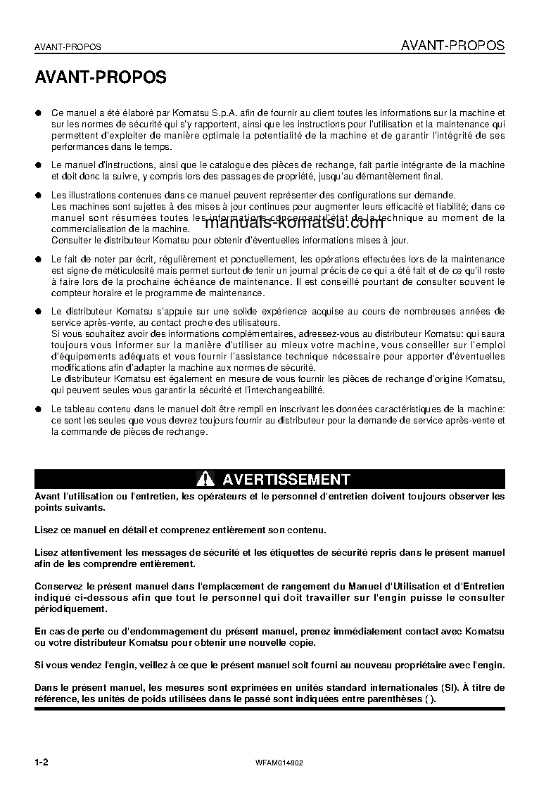 Protected: PC118MR-8(ITA) S/N F00183-UP Operation manual (French)