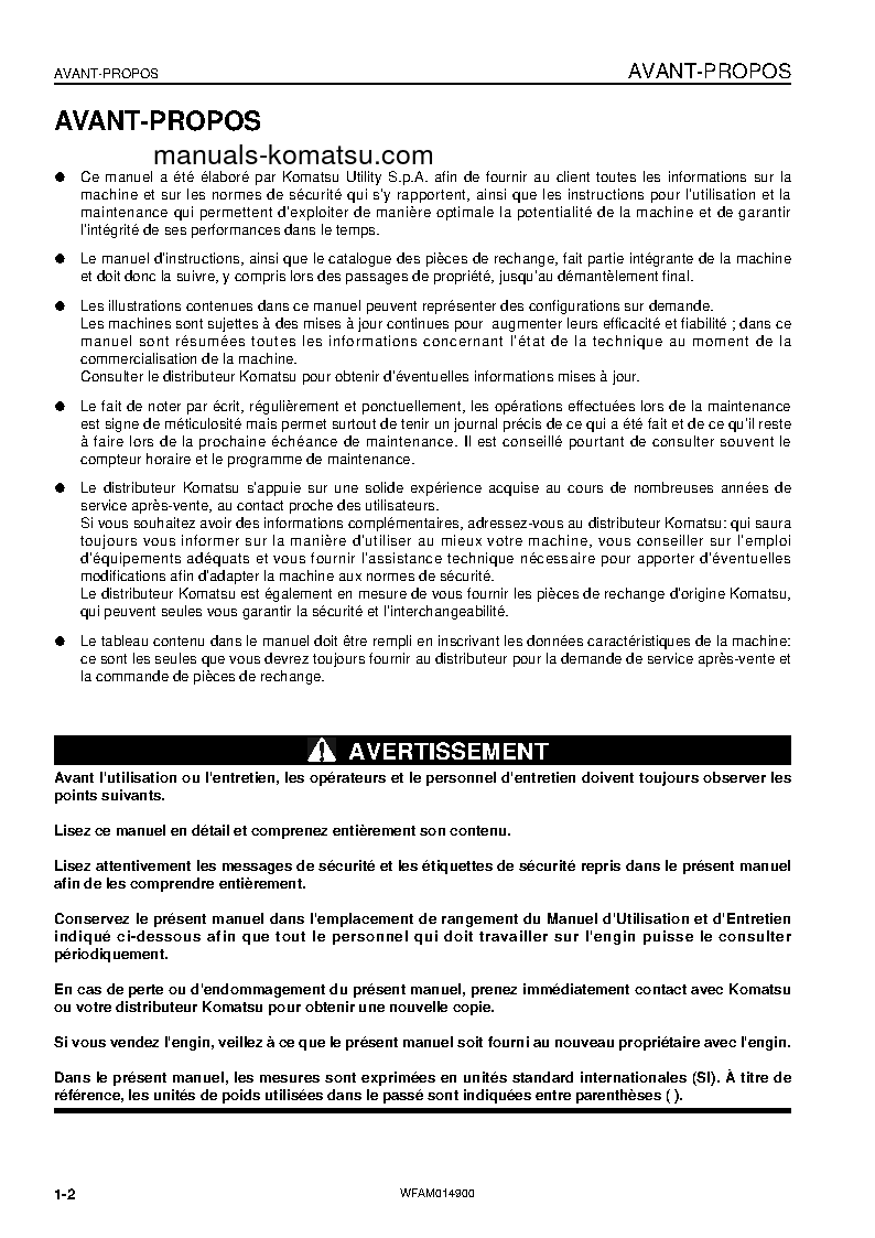 Protected: PW118MR-8(ITA) S/N F00003-UP Operation manual (French)
