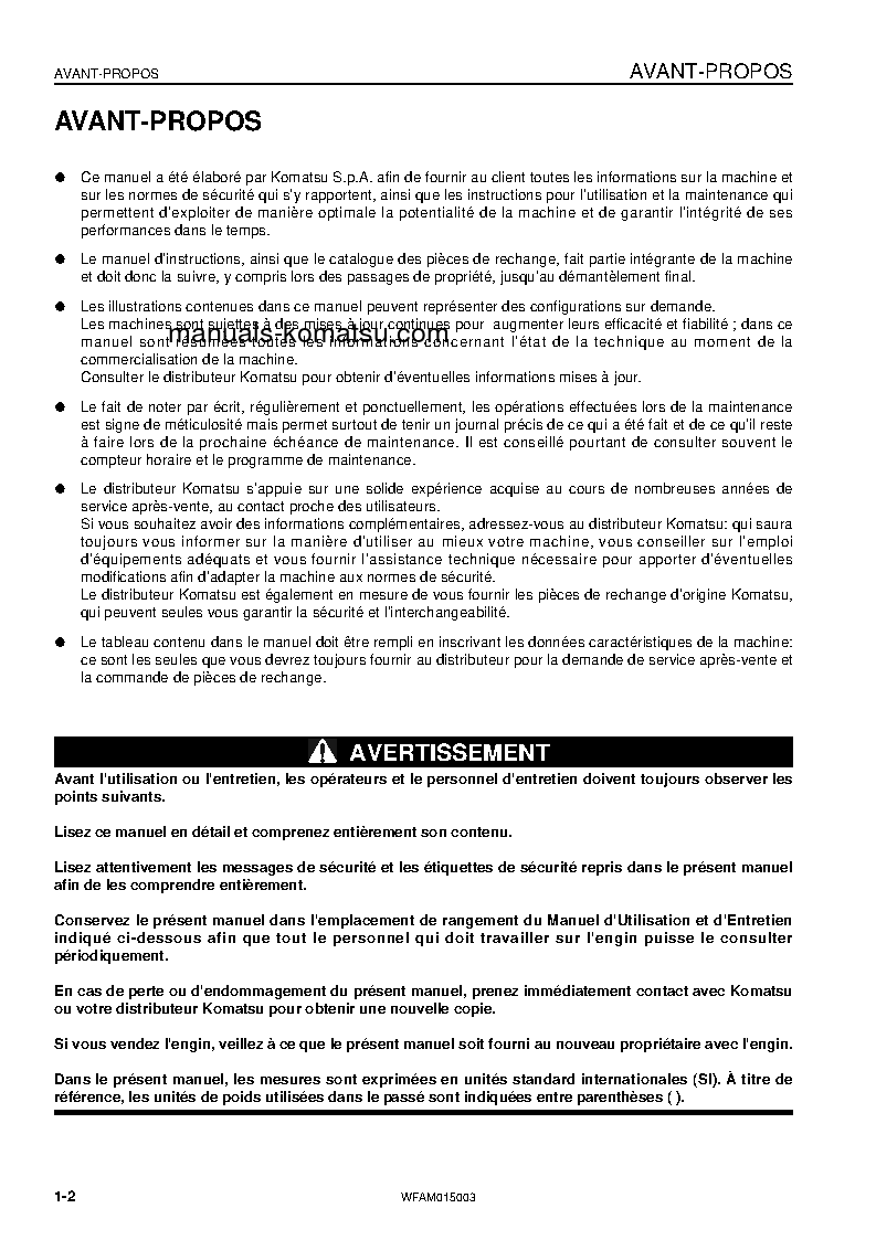 Protected: PW98MR-8(ITA) S/N F80281-UP Operation manual (French)