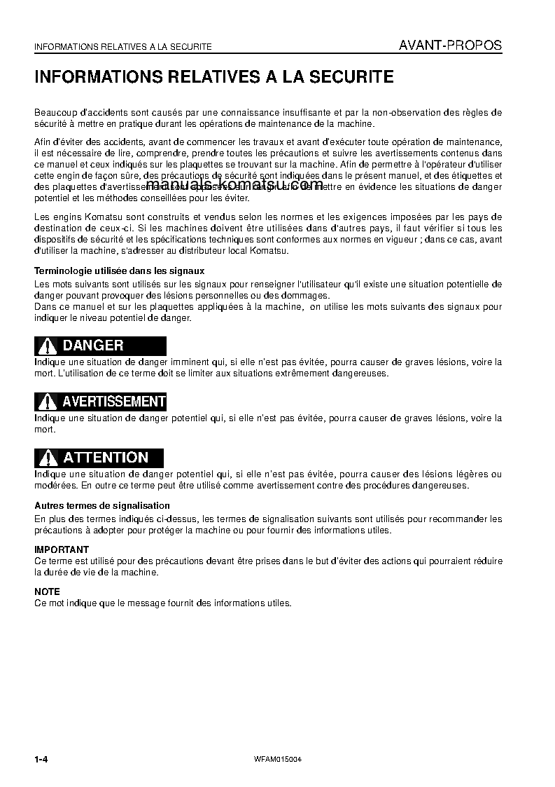 Protected: PW98MR-8(ITA) S/N F80356-UP Operation manual (French)