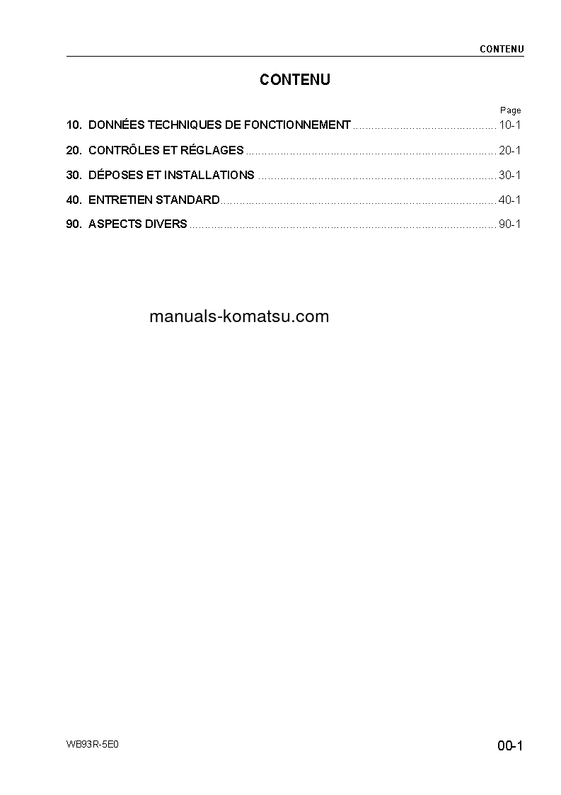 Protected: WB93R-5(ITA)-TIER 3 S/N F60003-UP Shop (repair) manual (French)