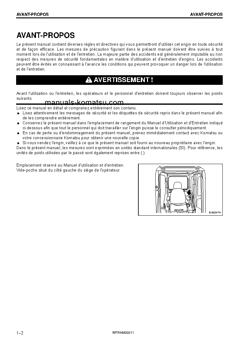 Protected: PC138US-10(ITA) S/N 40001-UP Operation manual (French)