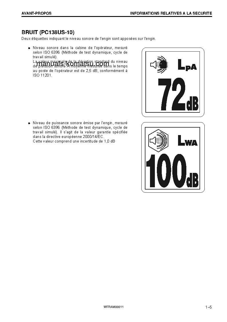 Protected: PC138US-10(ITA) S/N 40001-UP Operation manual (French)