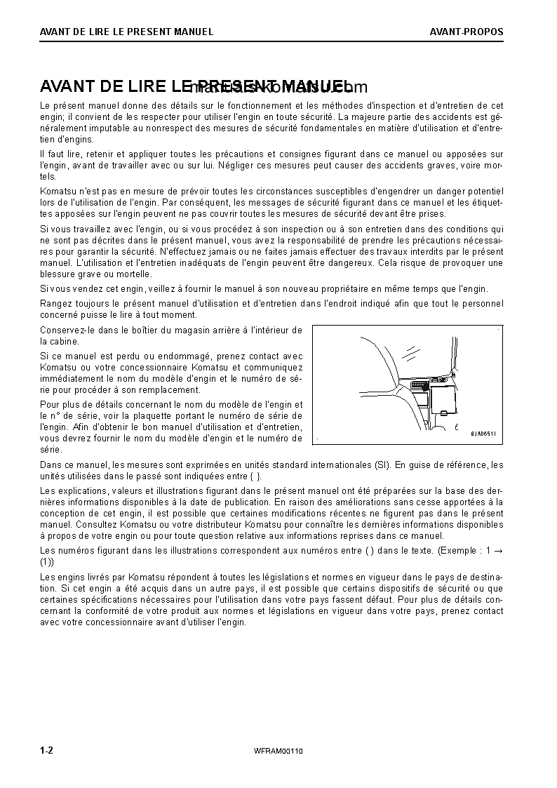 Protected: PC138US-11(ITA) S/N 50001-UP Operation manual (French)