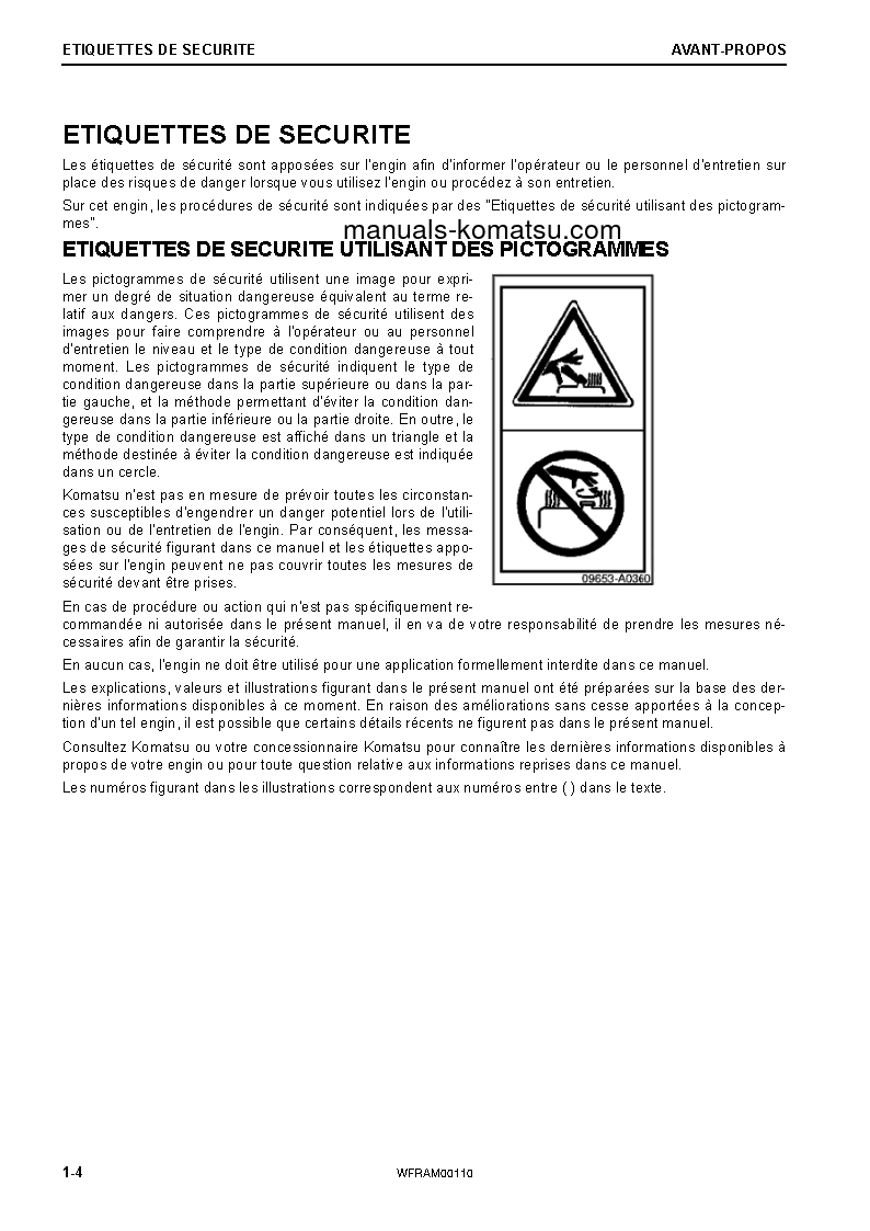 Protected: PC138US-11(ITA) S/N 50001-UP Operation manual (French)