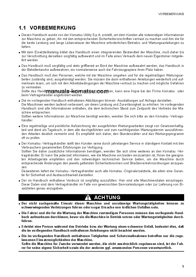 Protected: SK1020-5(ITA) S/N 37CF80018-UP Operation manual (German)