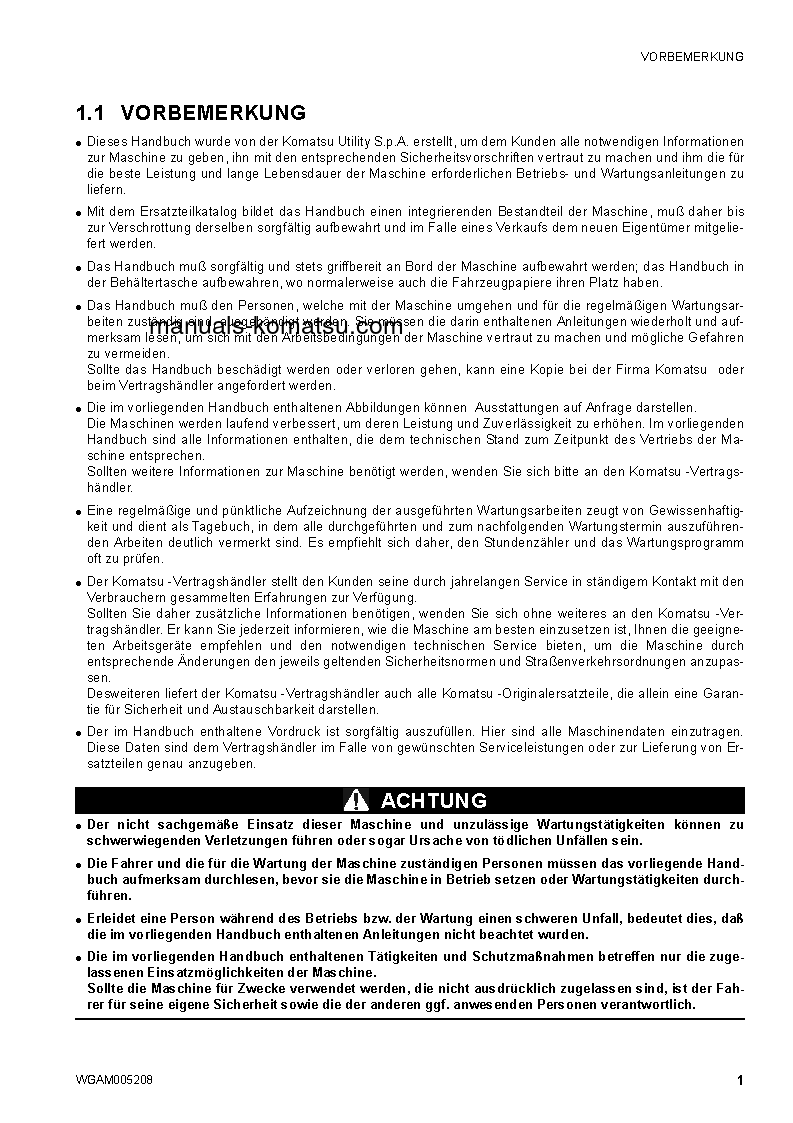 Protected: SK1020-5(ITA)-TURBO S/N 37CTF00655-UP Operation manual (German)