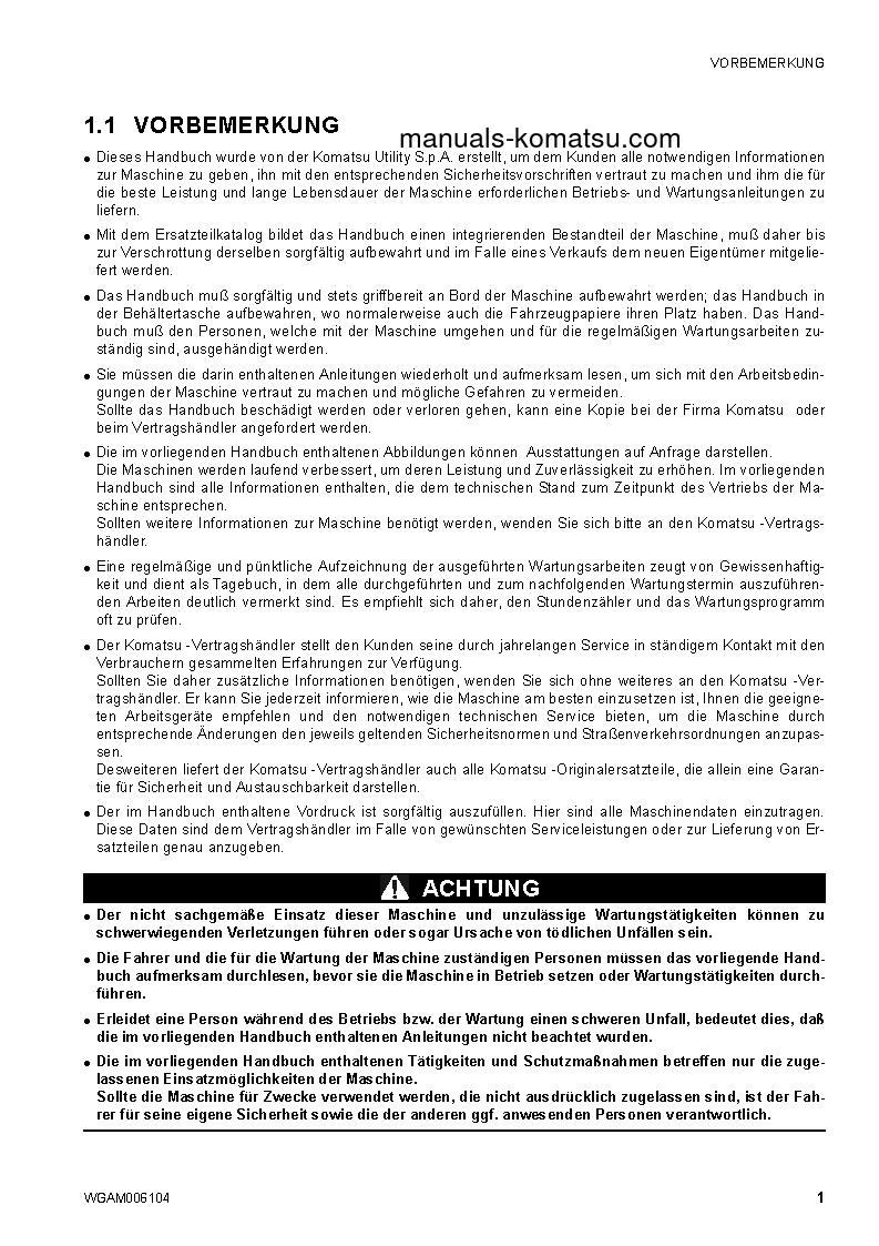 Protected: CK20-1(ITA) S/N F00271-UP Operation manual (German)