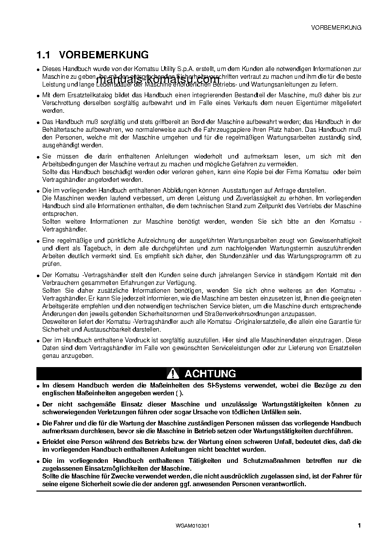 Protected: SK714-5(ITA)-/ S/N F05278-UP Operation manual (German)